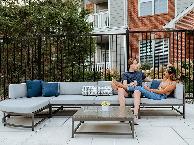 Outdoor lounge space