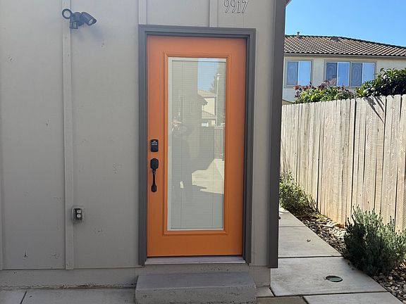 Exterior- number pad on the door can provide keyless entry