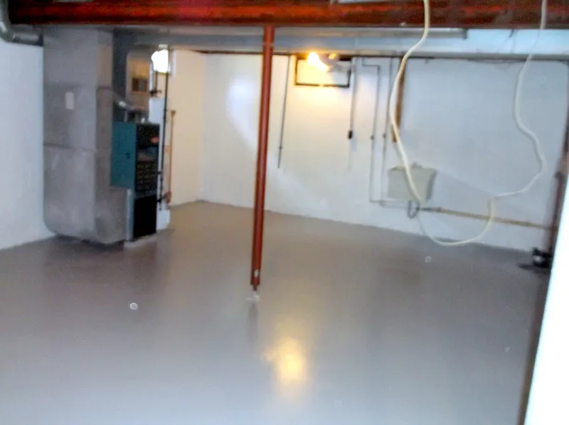 Unfinished basement with laundry hook-ups