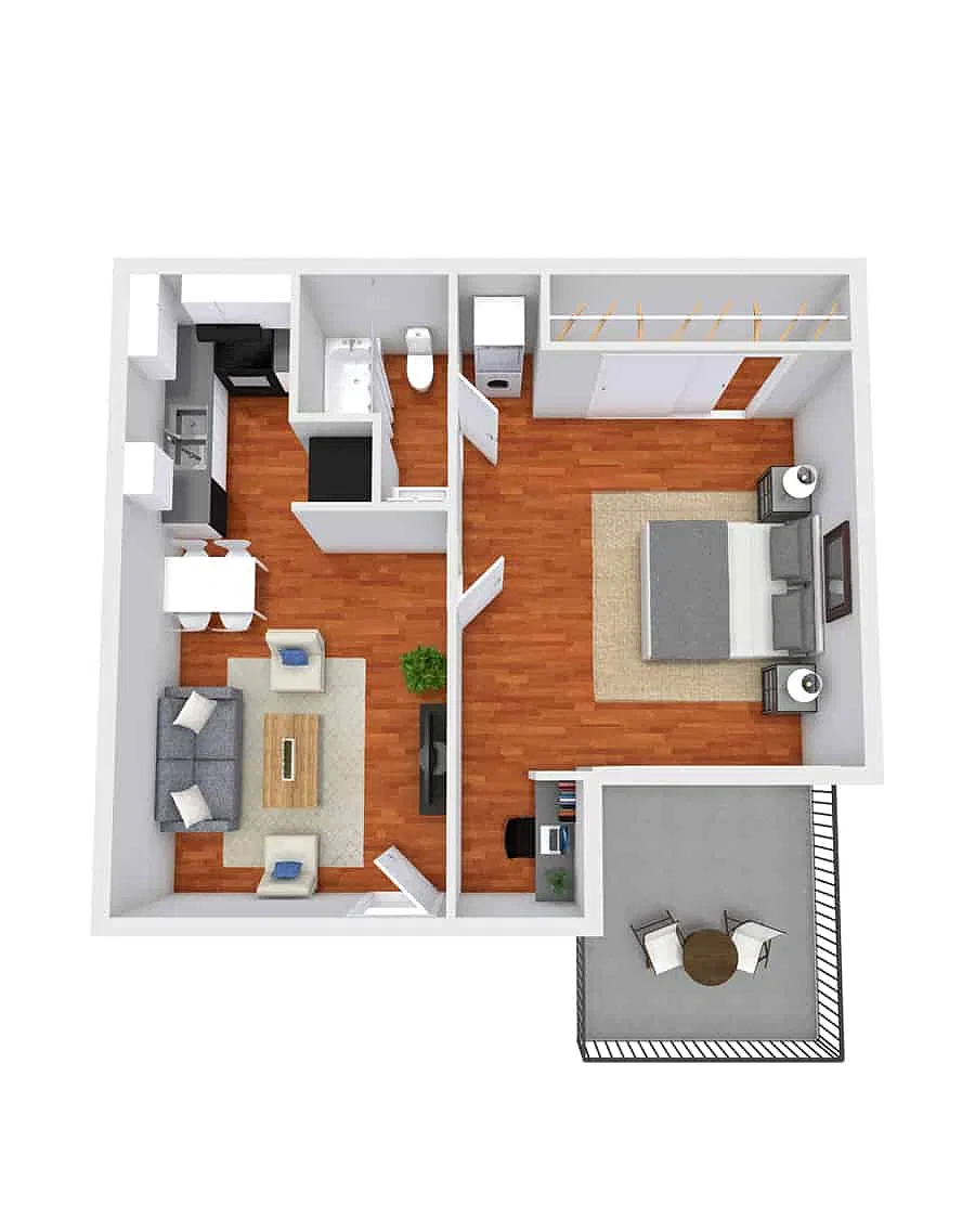 Floor plan 1x1 Winehouse