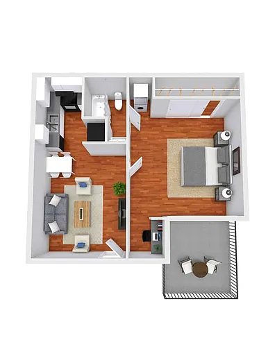 Floor plan 1x1 Winehouse