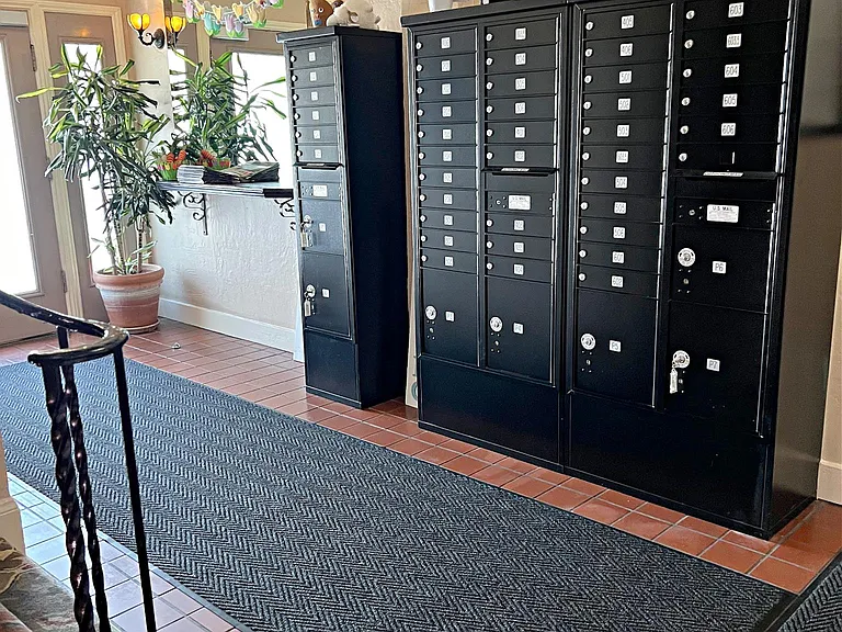 Lobby with interior mailboxes