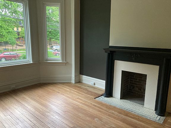 incredible bay window overlooking a private school