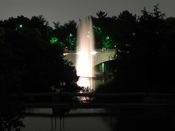 One of two fountain views