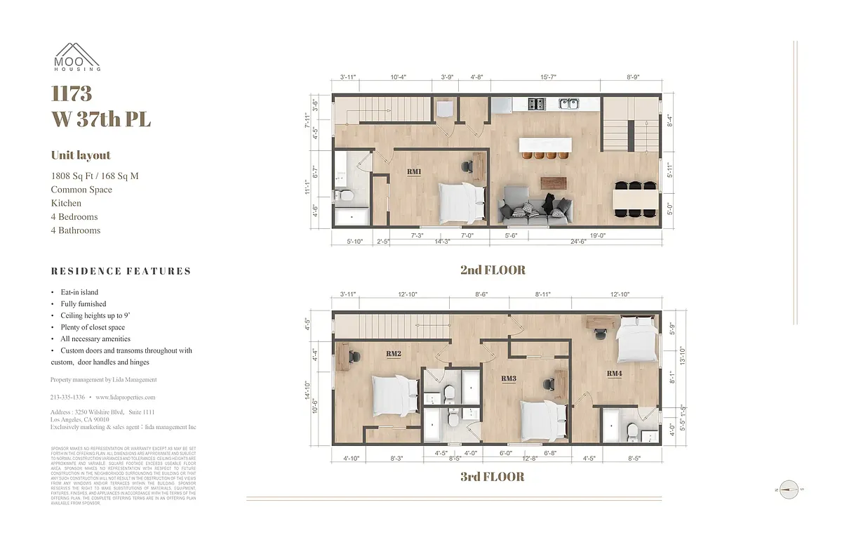 Floor plan Private room at 1173 W 37th Pl - 4B4B
