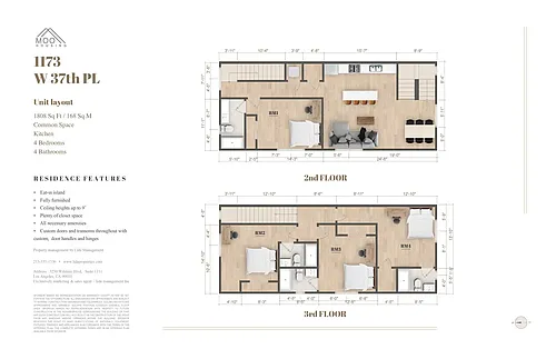 Floor plan Private room at 1173 W 37th Pl - 4B4B