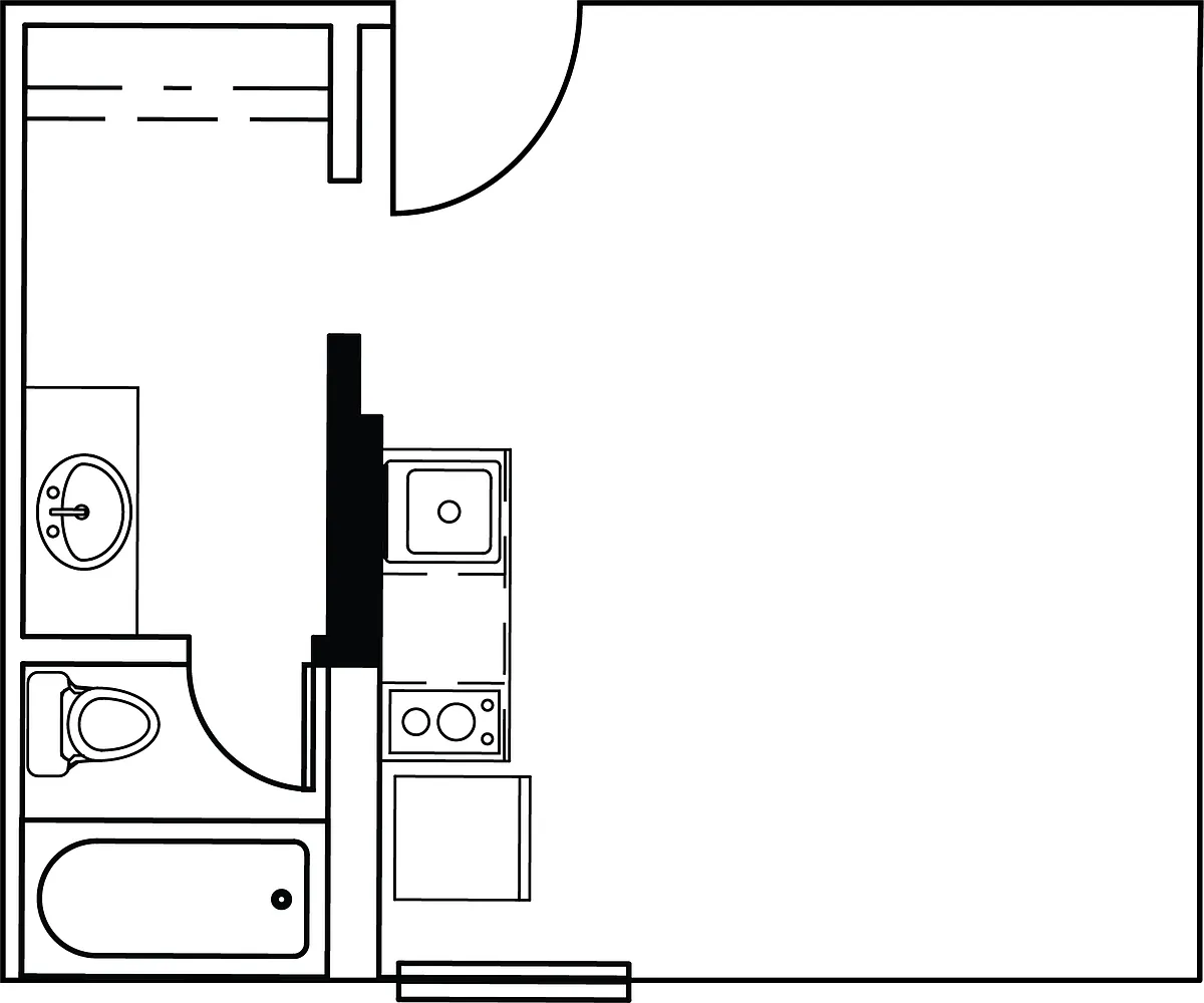 Floor plan Studio D