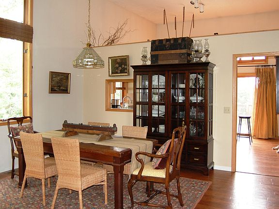 Roomy and open dining room.