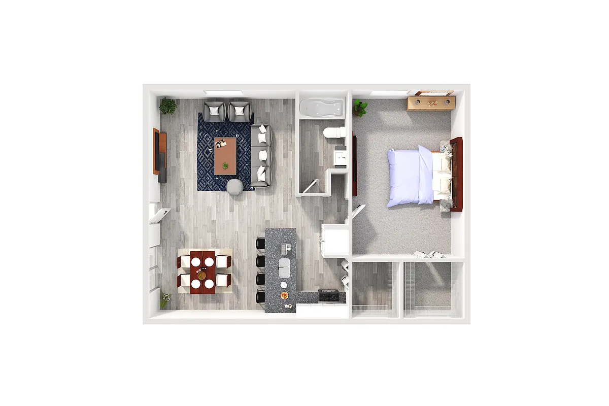 Floor plan One Bedroom - Premier
