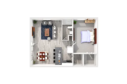 Floor plan One Bedroom-Essential