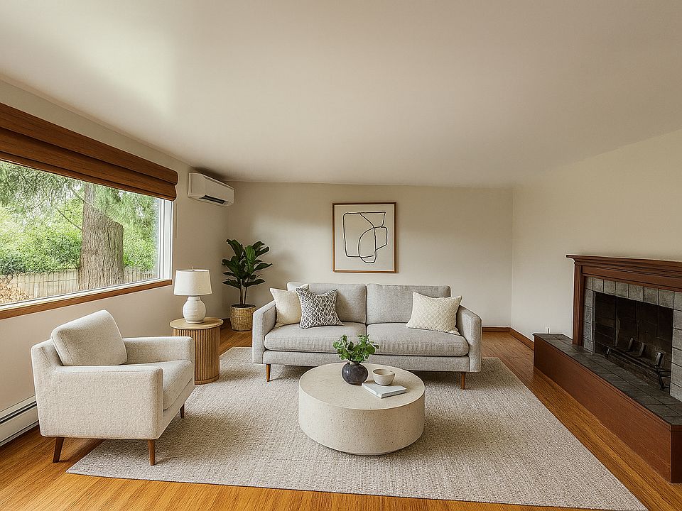 living room with fireplace