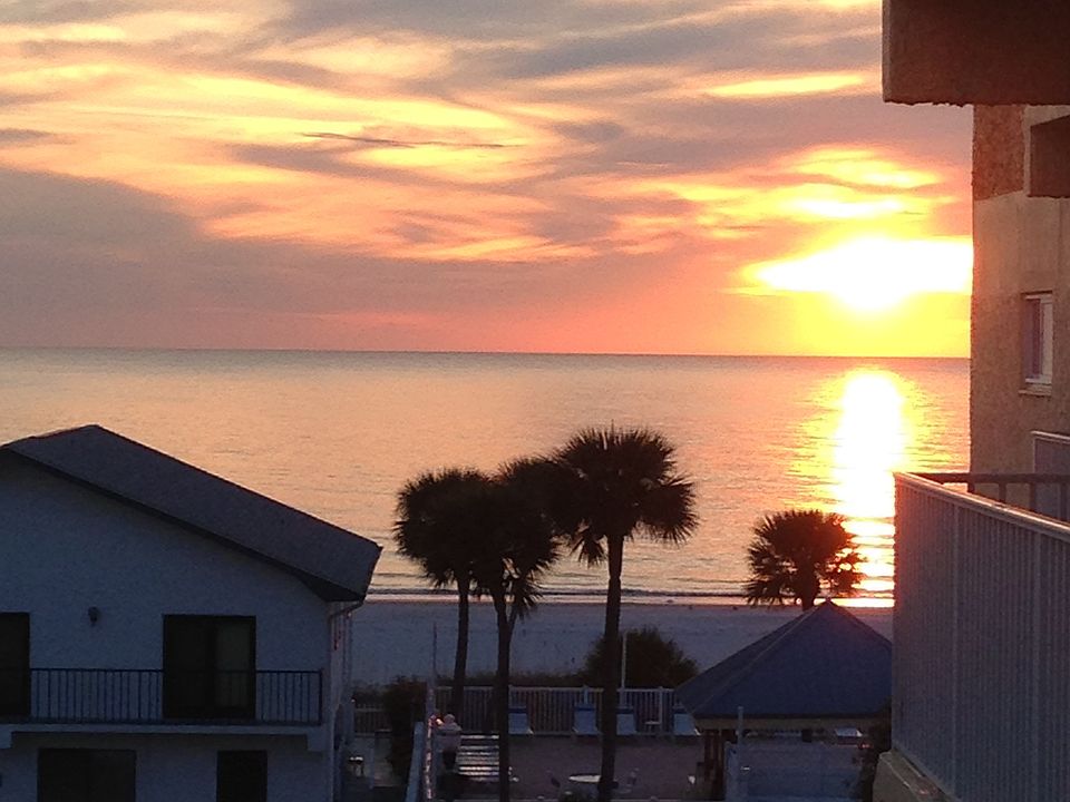 Sunset view from balcony