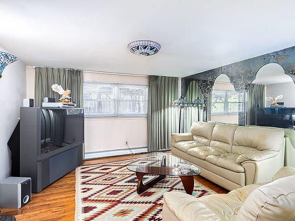 Living room looking out over the backyard