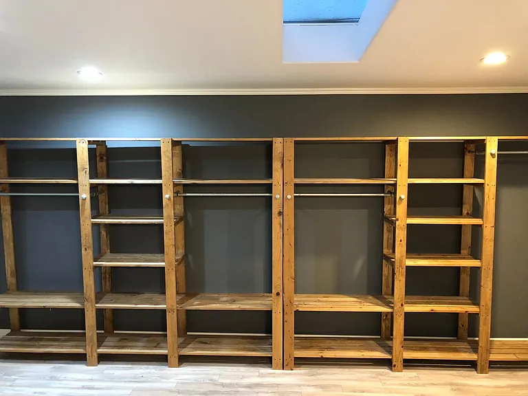 Walk in steep down closet