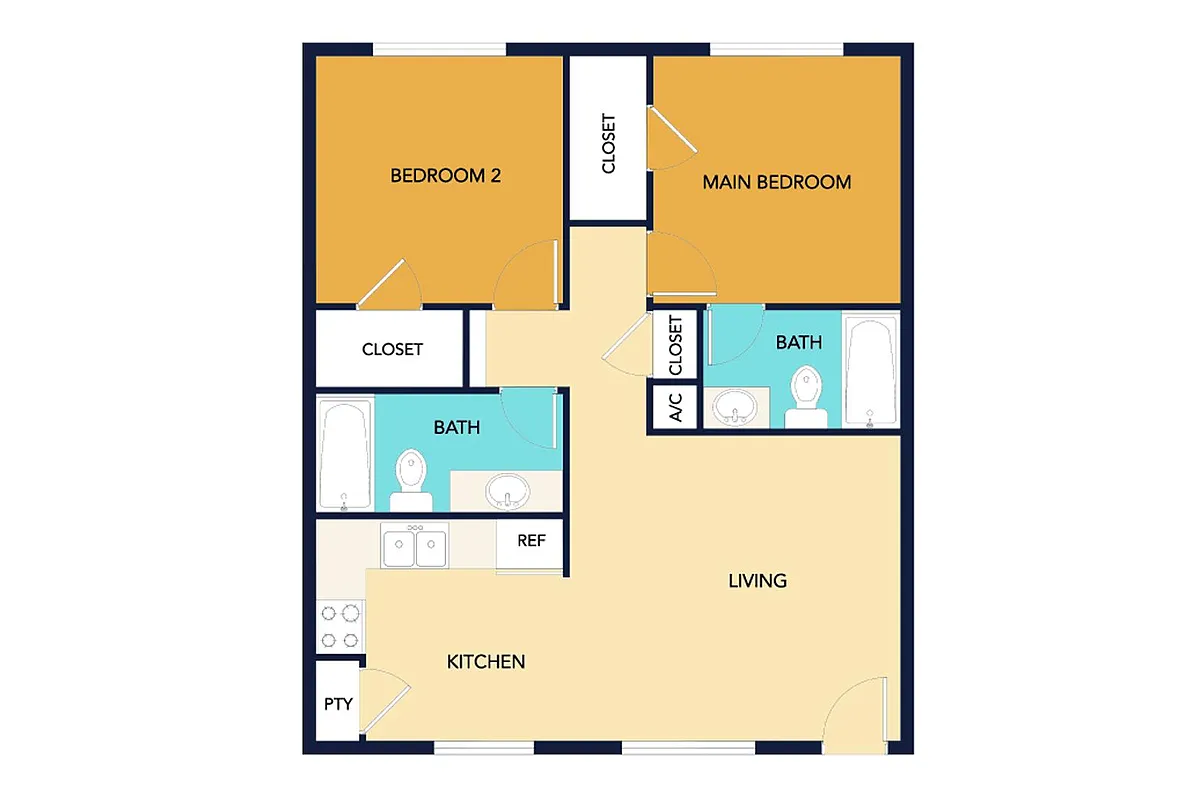 Floor plan Two Bedroom