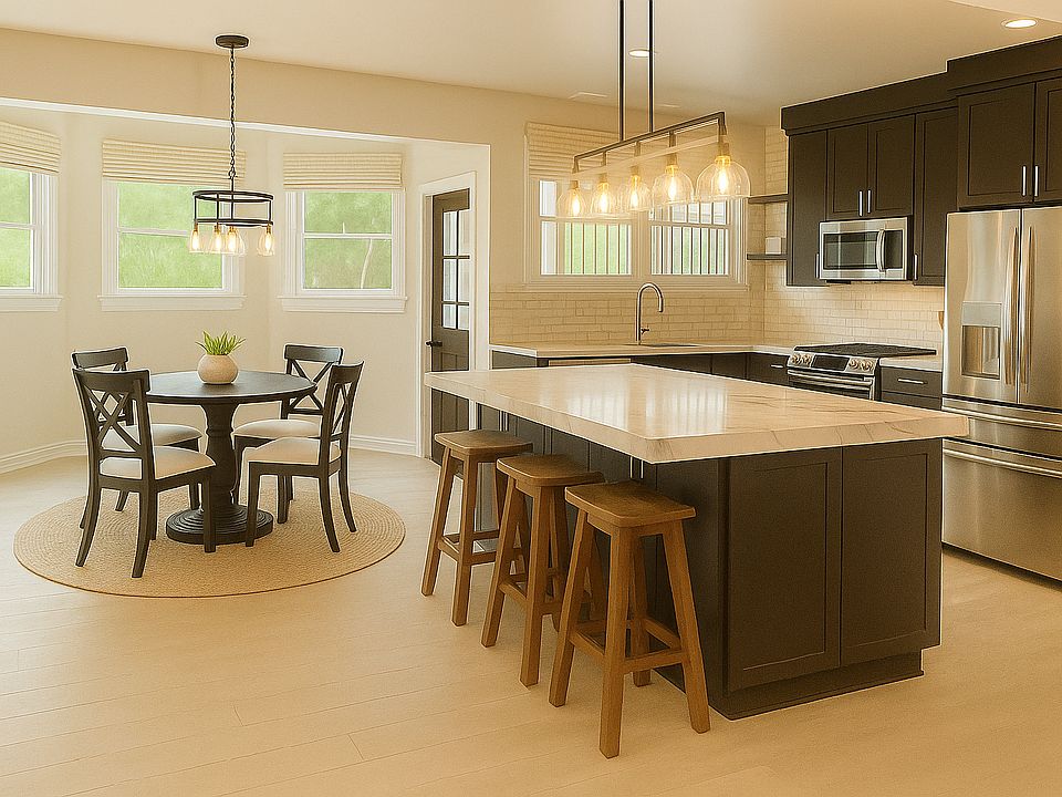 Photo simulation. Furnished photos coming soon! 
Kitchen with dinette