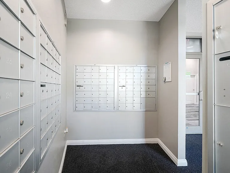 Convenient indoor mail area for residents.