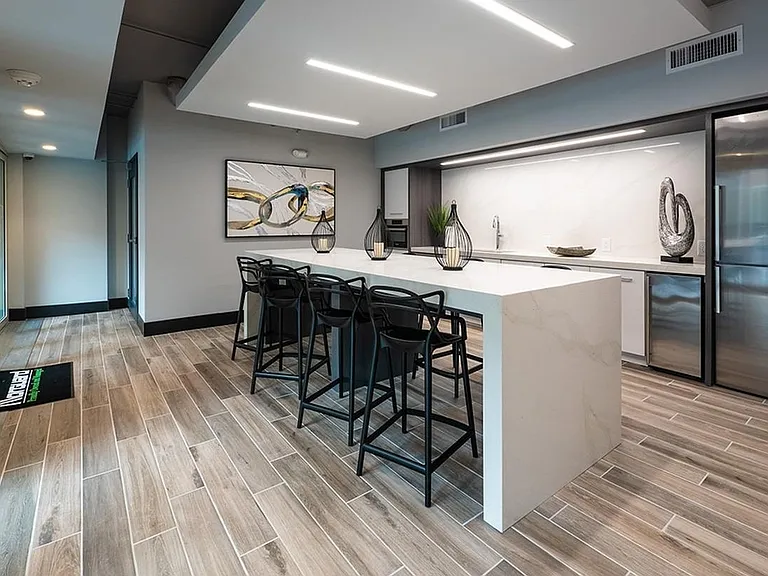 Social lounge with kitchen