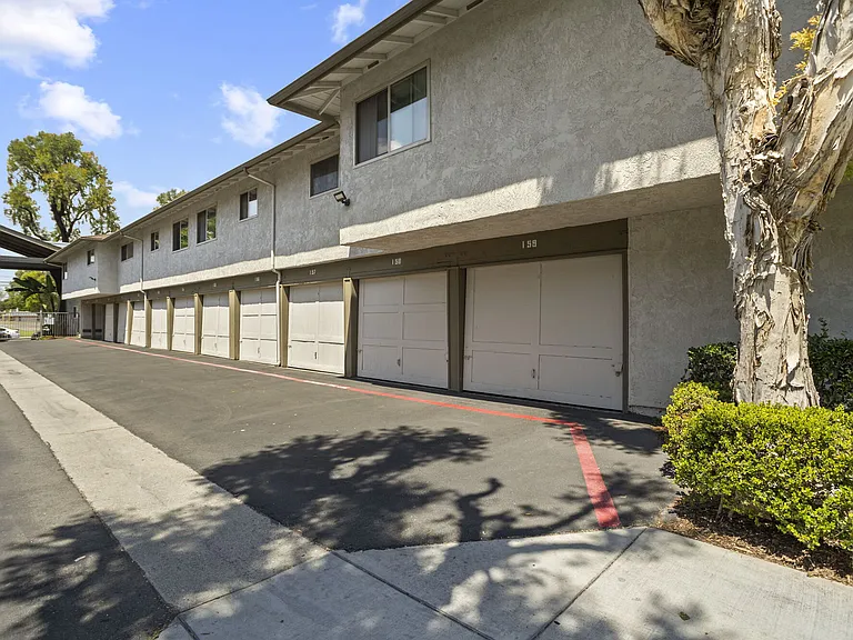 Garage parking available at Strada Apartments in Orange, CA