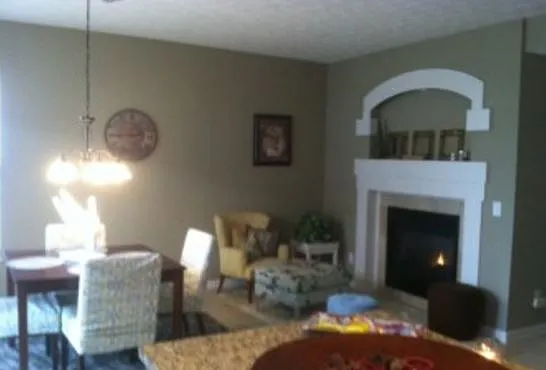 from standing in kitchen - ample room for table & chairs