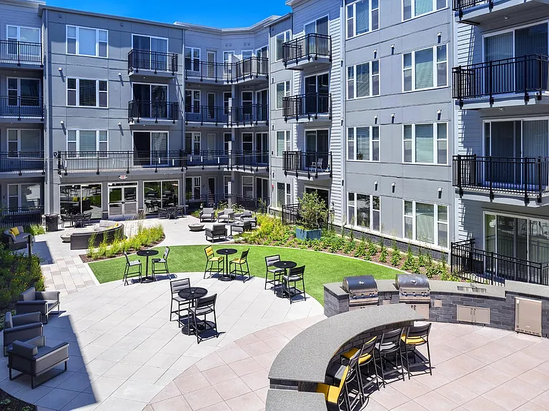 Outdoor Courtyard with Grilling Stations