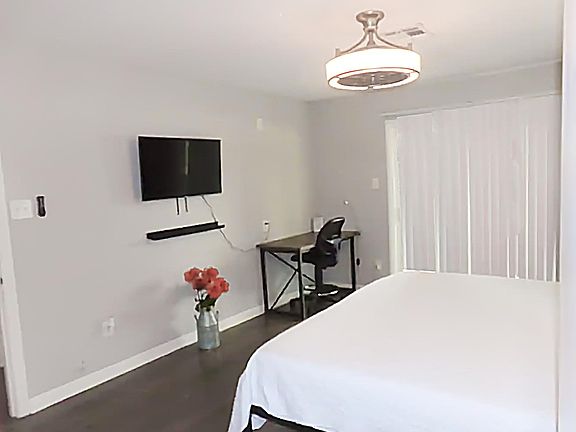 With Reading/Study Desk and TV included. Streaming apps included as well.