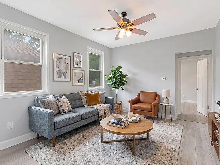 Living room staged