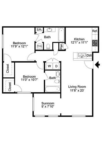 Floor plan Synergy | 1035 sf
