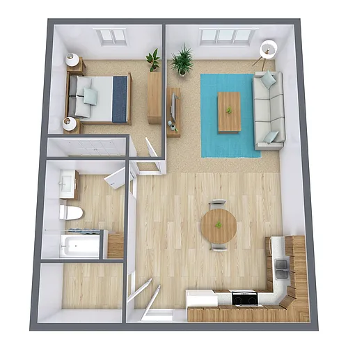 Floor plan One Bedroom 11A