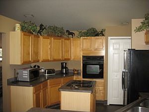 Open kitchen with Maple Cabinets
