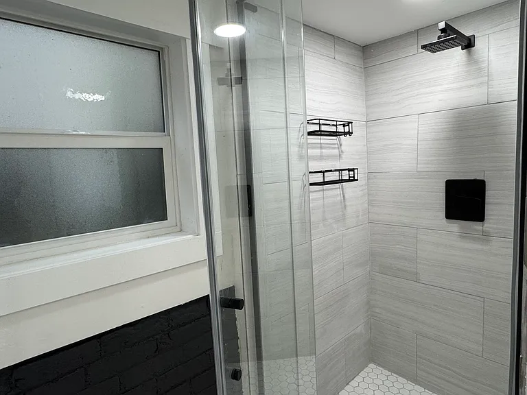 Tiled shower