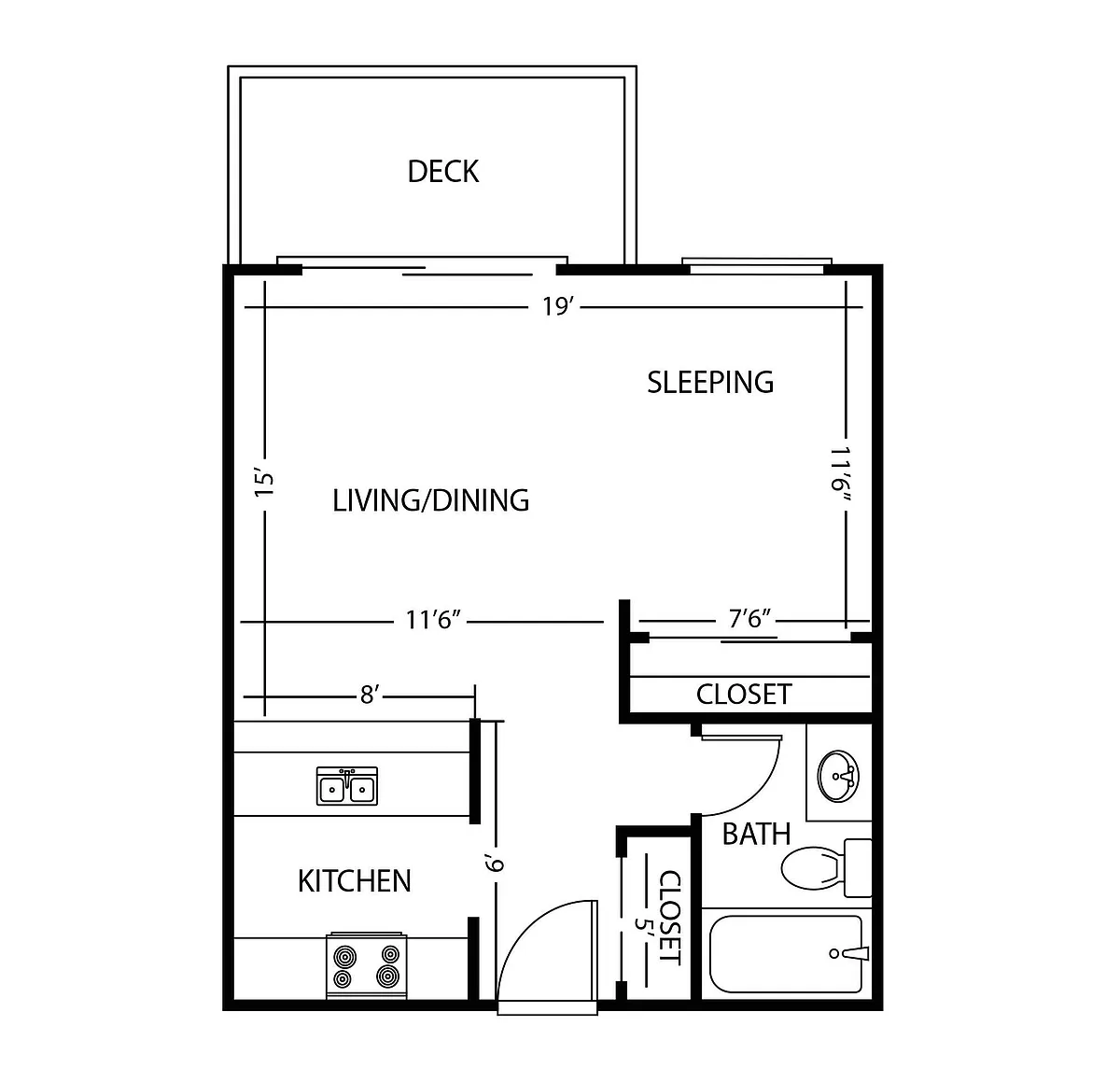 Floor plan Studio