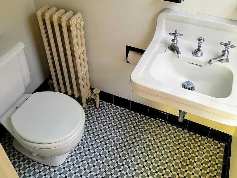 Half bathroom off sunroom