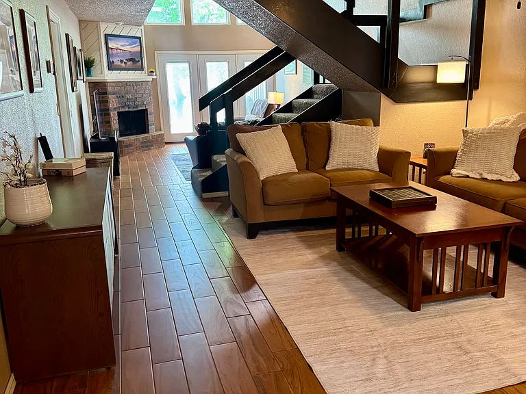 View into double living rooms