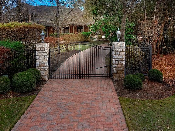 This is the rear gated driveway entry.