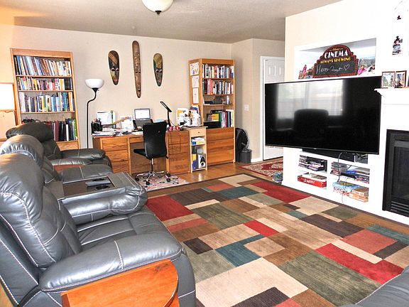 Family room view to show wood floors