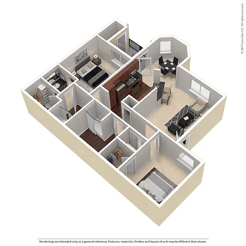 Floor plan 2X2 A Luxury