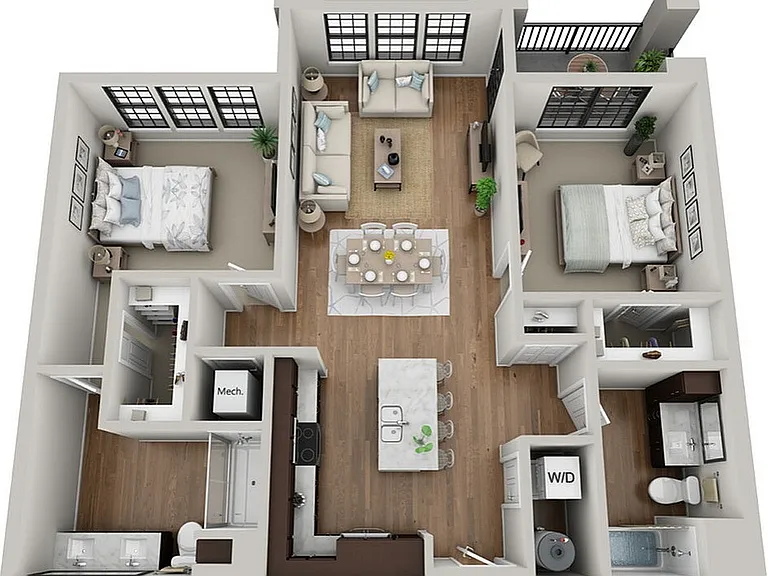 Floor Plan 2A | Arrabelle Apartments | Apartments in Cedarburg, WI Floor Plan 2A | Arrabelle Apartments | Apartments in Cedarburg, WI