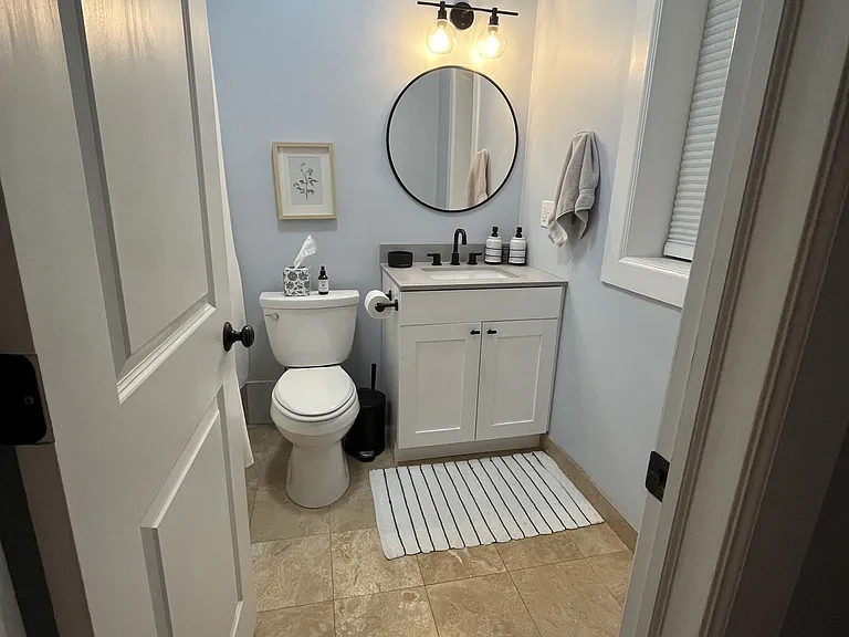 bathroom has jetted tub