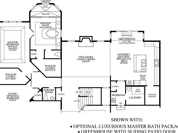 Optional Luxurious Master Bath Package Greenhouse w Patio Door
