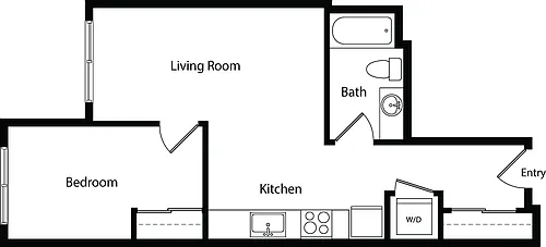 Floor plan One Bedroom B
