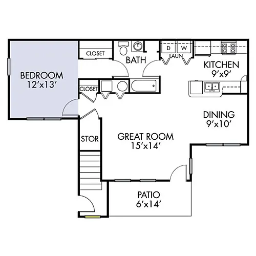 Floor plan 1 Bedroom