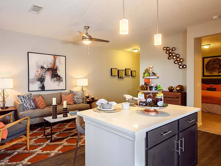 Modern Kitchen & Open-Concept Living Area