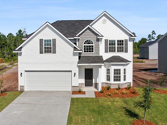 Elevation A featuring optional brick skirt