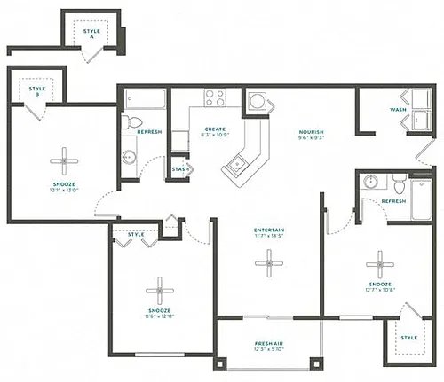 Floor plan 3B Renovation 2
