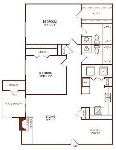Floor plan B2 Renovated
