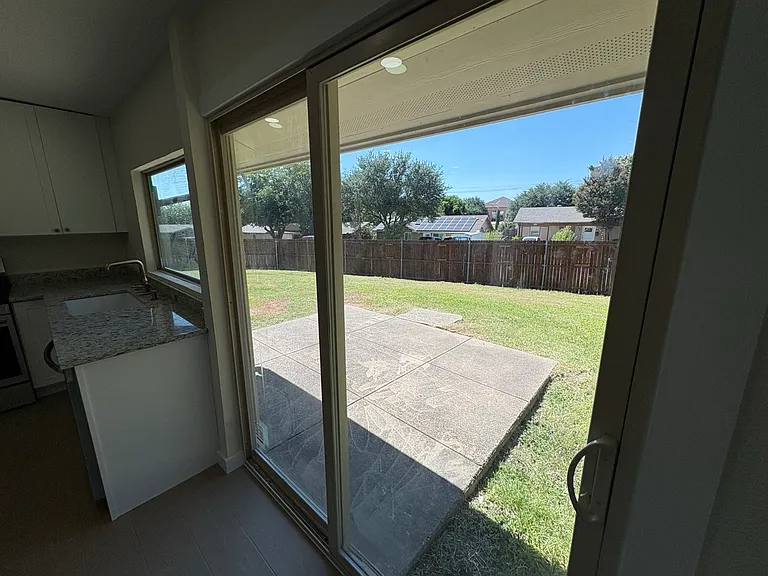 Kitchen patio door