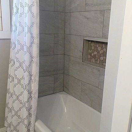 brand new tile bathroom