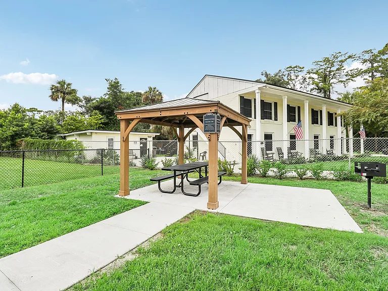 The gazebo and grill area.