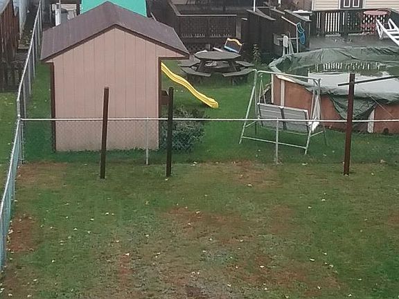 End of rear yard
